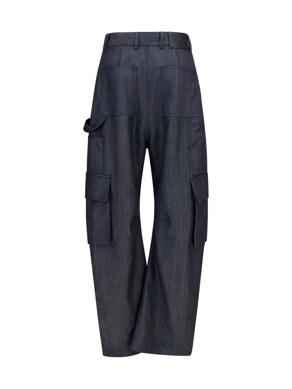 Balenciaga Women Denim Print Cargo Pants