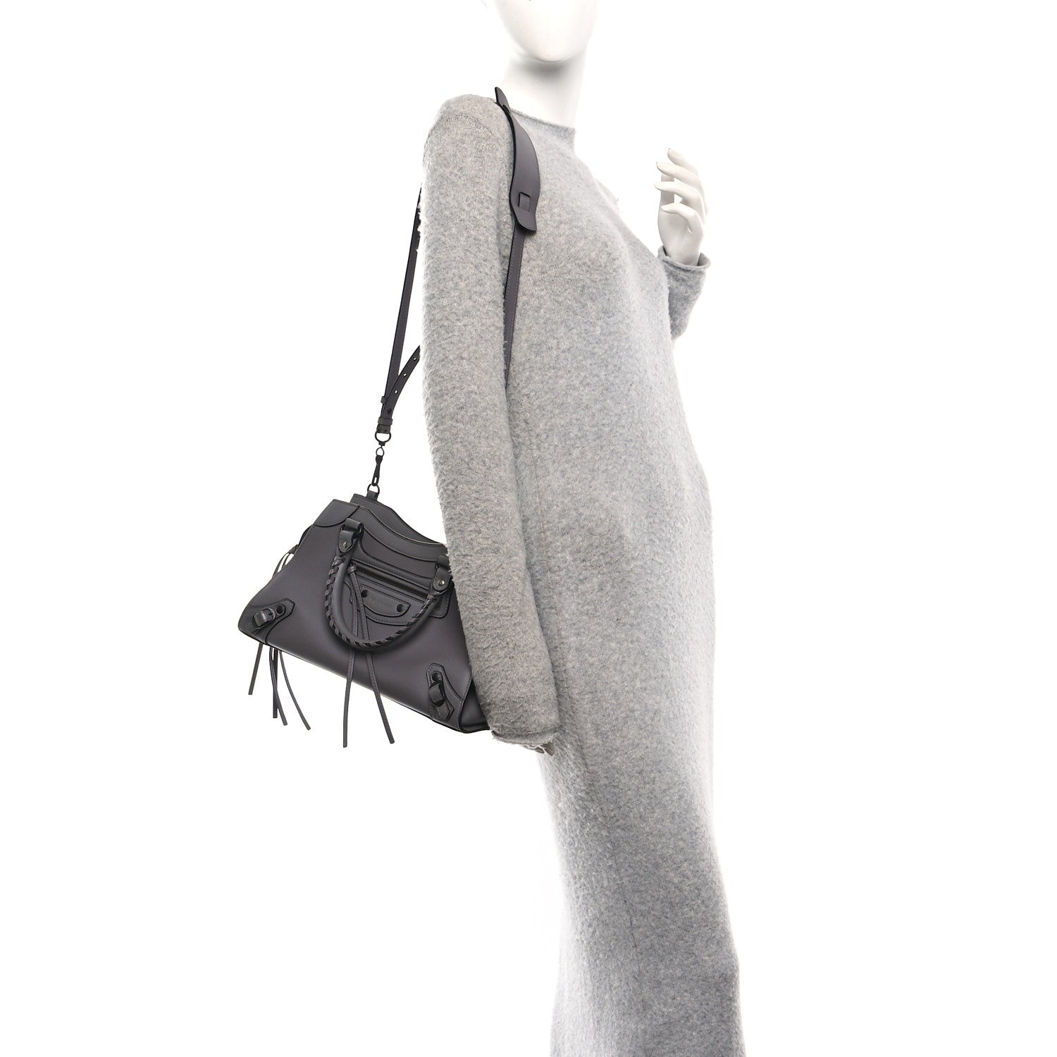 Smooth Calfskin Neo Classic Black Hardware S City Dark Grey
