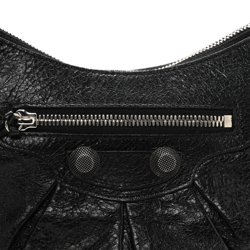 Agneau Arena Small Le Cagole Shoulder Bag Black