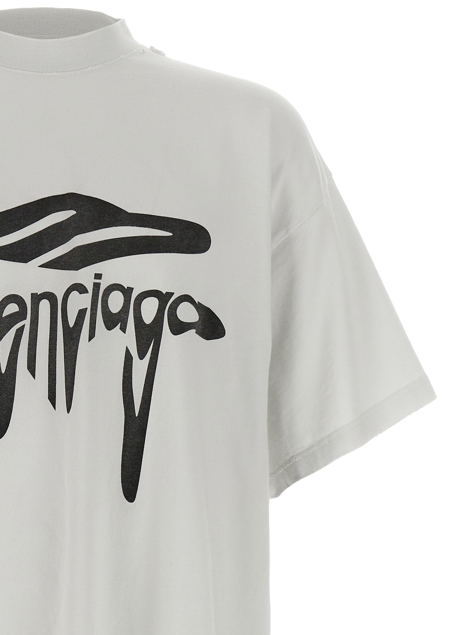 Balenciaga White Cotton Women's T-Shirt