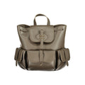 Brown Leather Mavery Poket Backpack