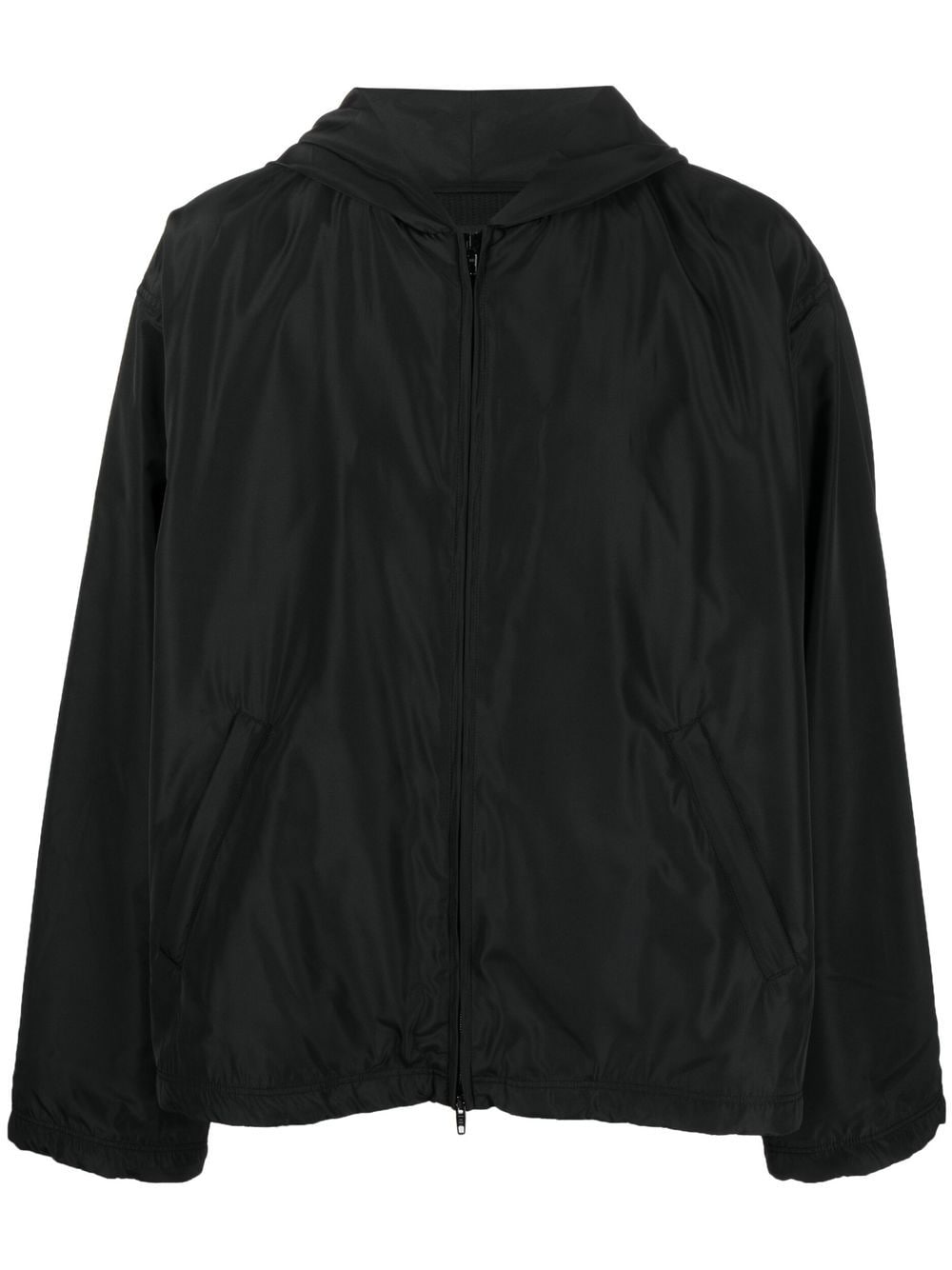 Balenciaga Women's Logo-Print Hooded Windbreaker