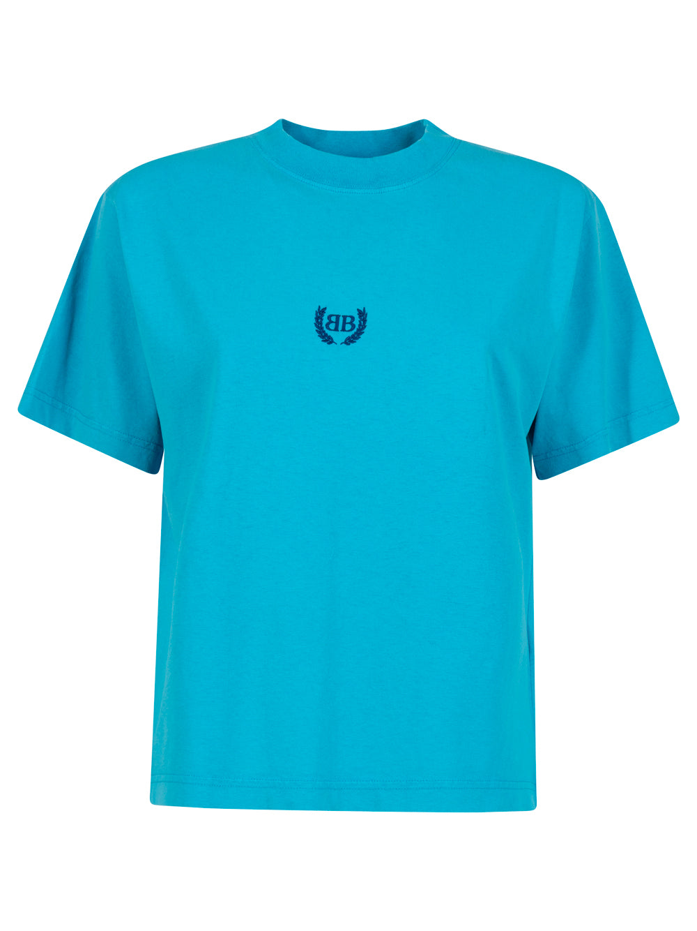 Balenciaga Women Medium Fit T-Shirt With Logo Embroidery
