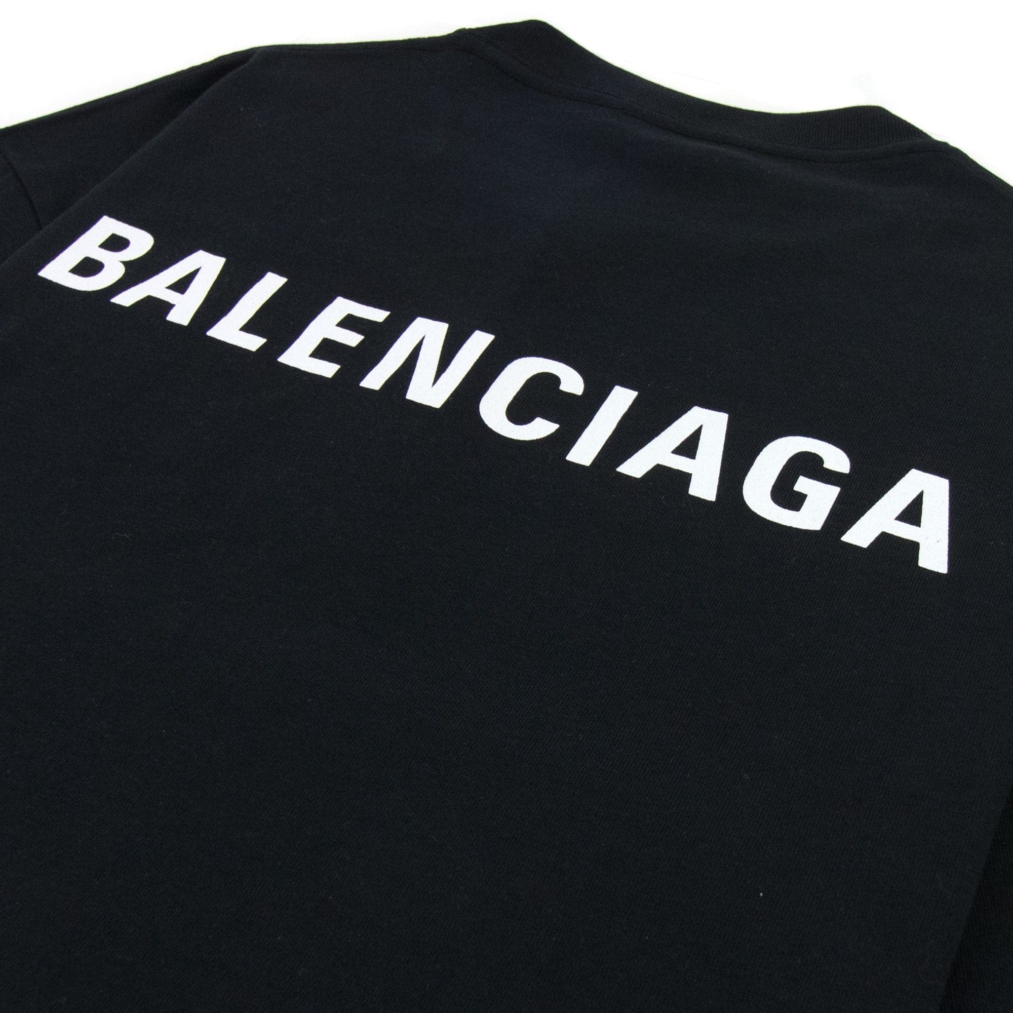Balenciaga Logo Crewneck T-Shirt  Black
