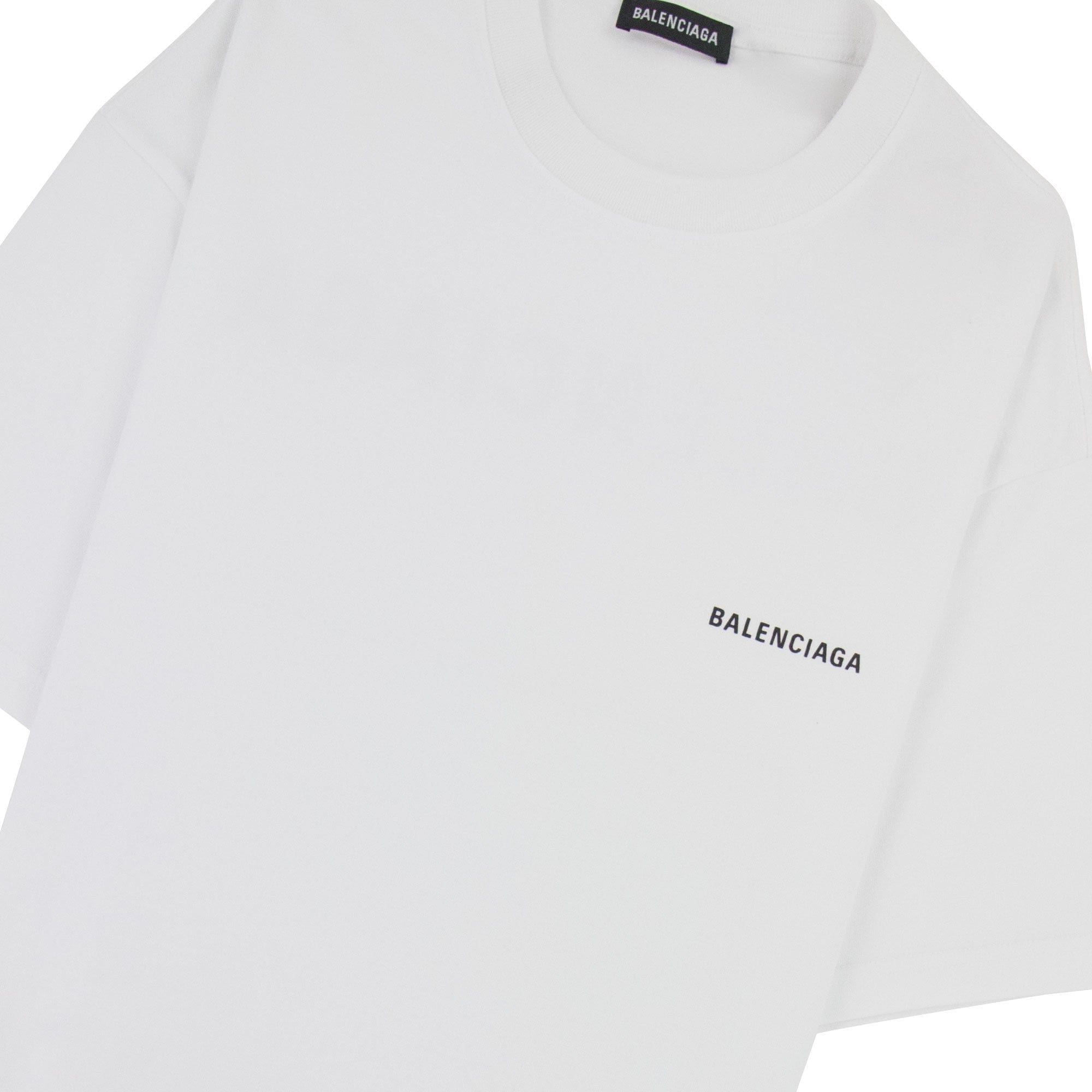 Balenciaga Logo Crewneck T-Shirt  White