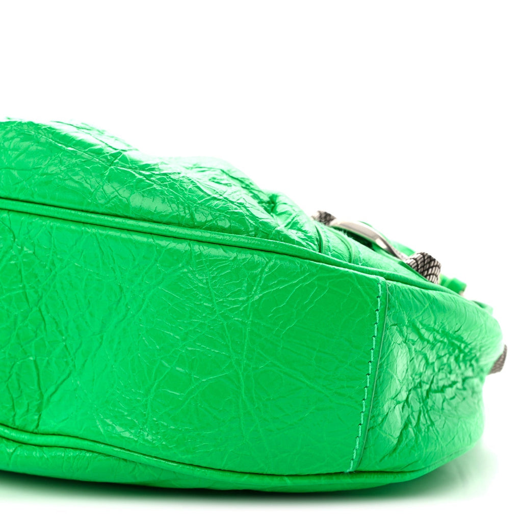Agneau Arena Le Cagole Shoulder Bag XS Vivid Green