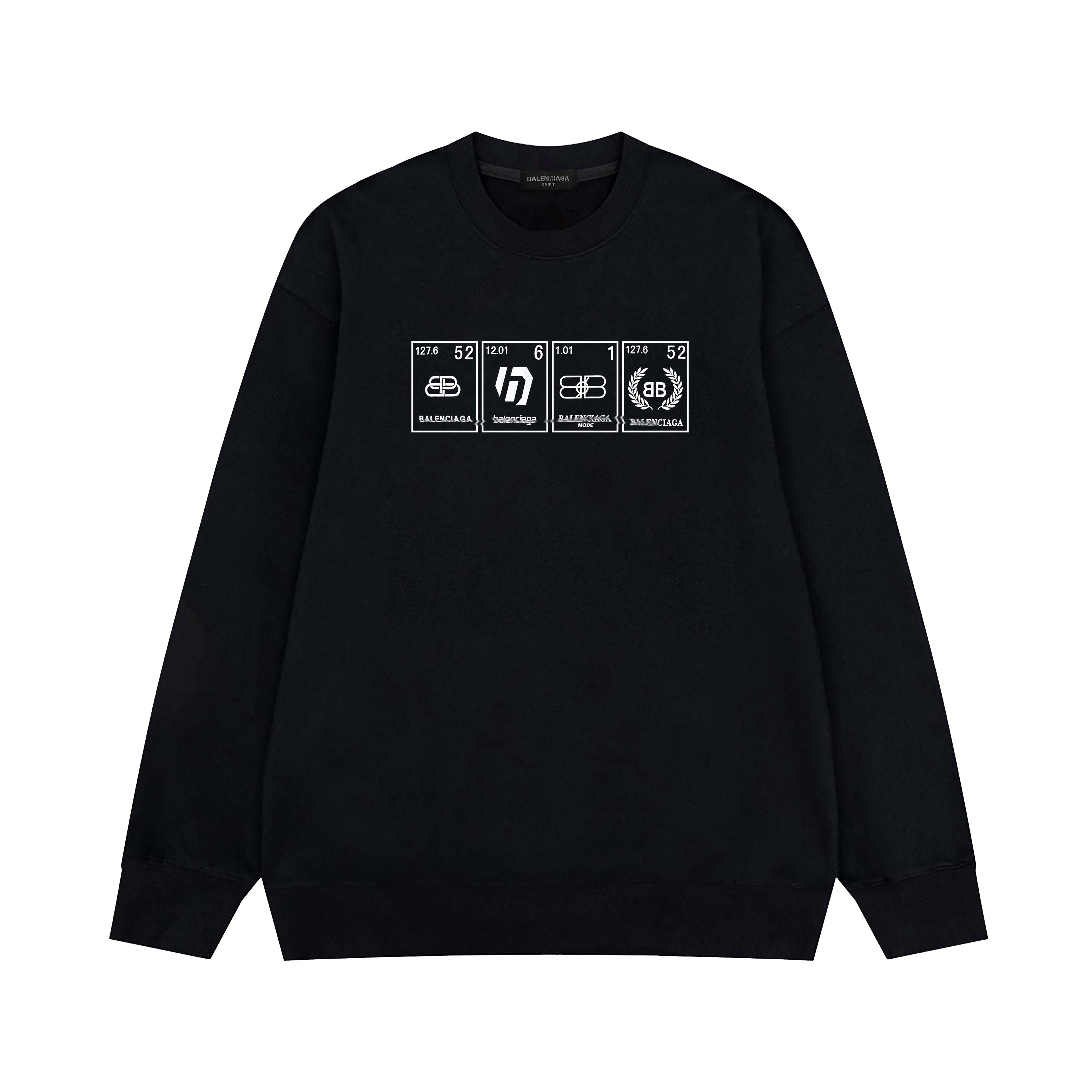 Balenciaga  Crew Neck Letter Sweatshirt