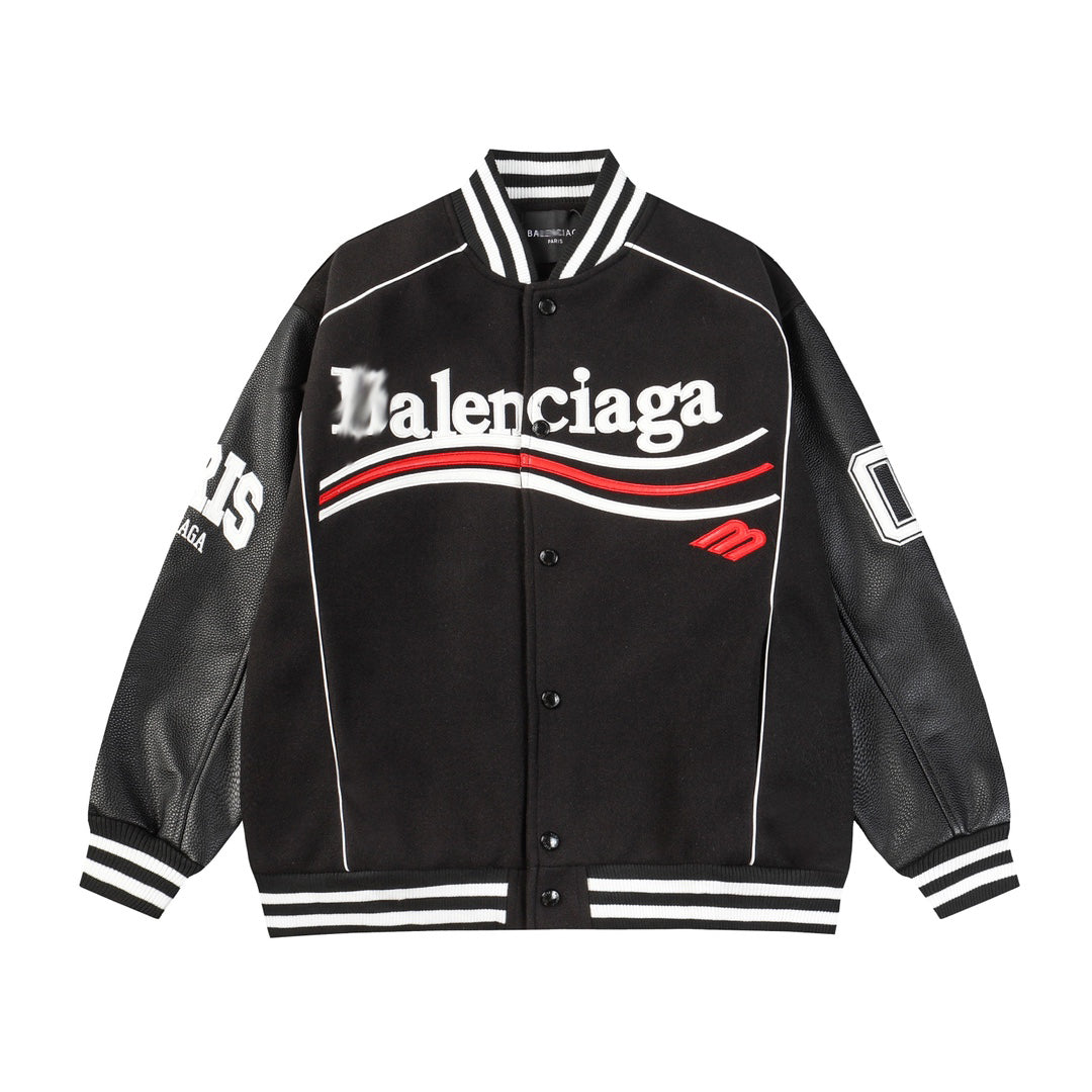 Balenciaga Men's Thickened Baseball Jacket