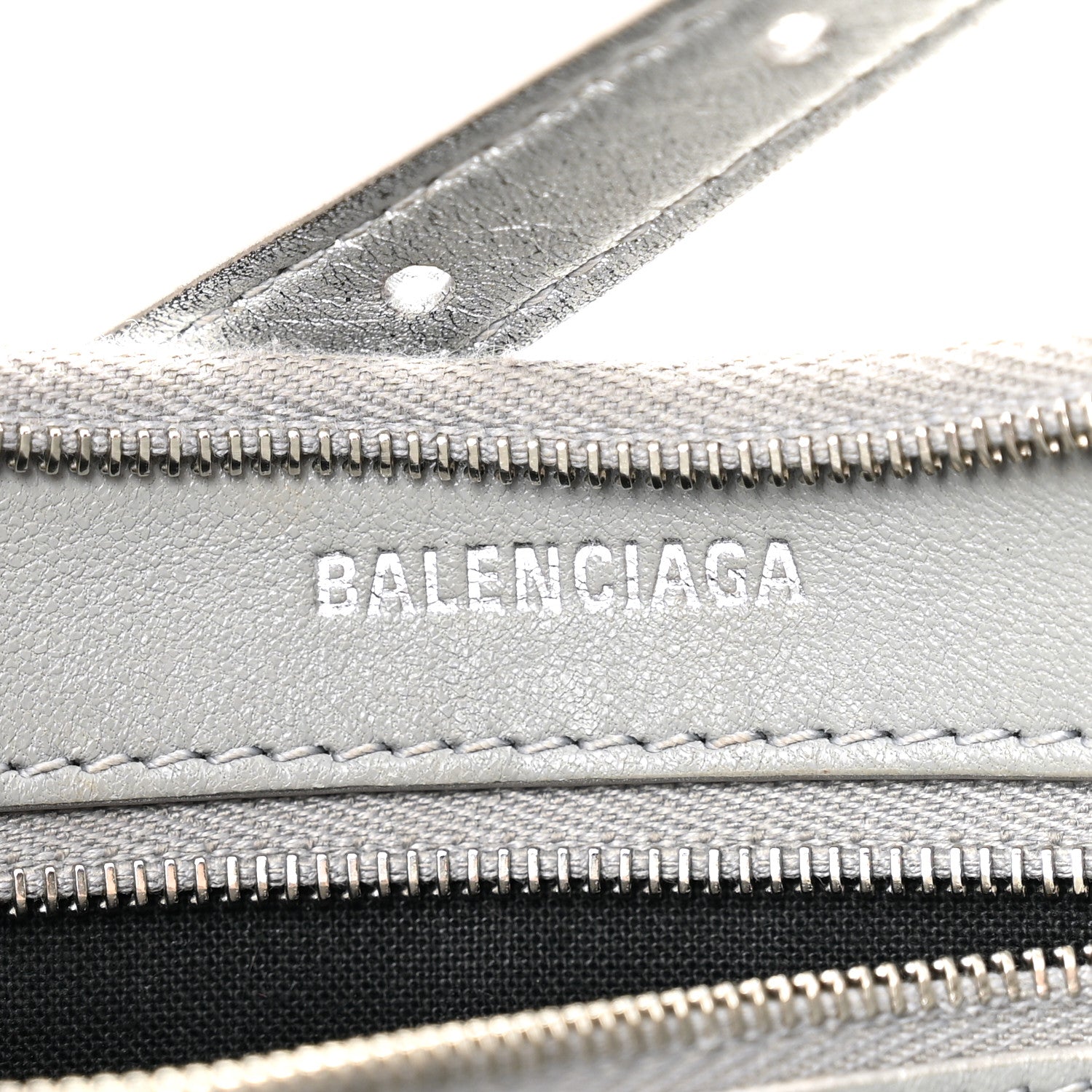 Metallic Calfskin Mary Kate Shoulder Bag Silver