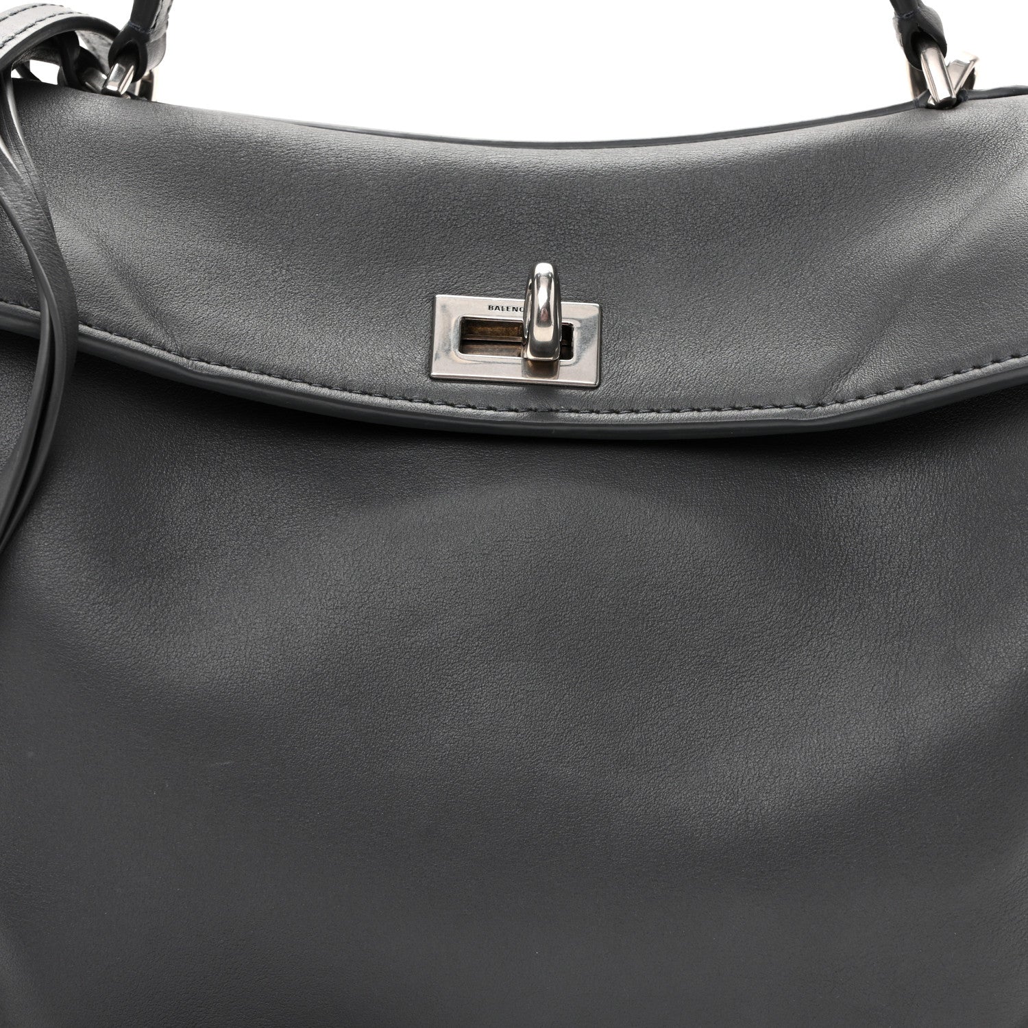 Natural Smooth Calfskin Mini Rodeo Top Handle Handbag Grey