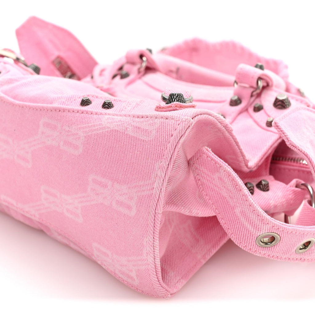 Denim BB Monogram Neo Cagole Handbag XS Pink