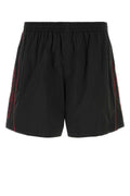 Balenciaga Men Black Nylon Bermuda Shorts
