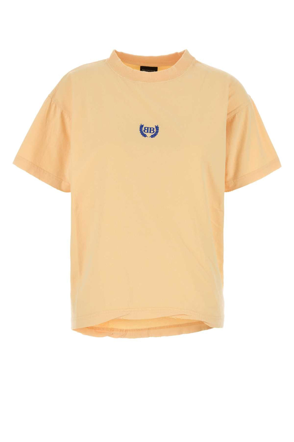 Balenciaga Women Pastel Orange Cotton Oversize T-Shirt