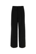 Balenciaga Men Black Twill Wide-Leg Pant