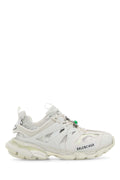 Balenciaga Women White Mesh And Rubber Track Sneakers