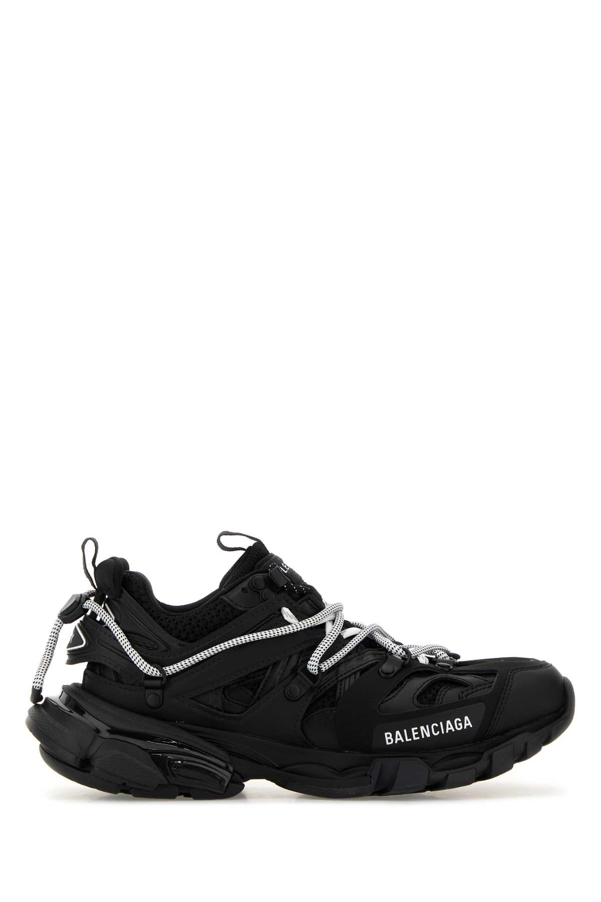 Balenciaga Women Black Mesh And Rubber Track Trail Laces Sneakers