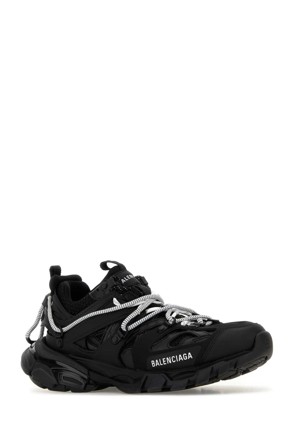 Balenciaga Women Black Mesh And Rubber Track Trail Laces Sneakers
