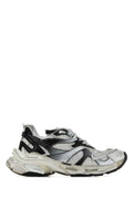 Balenciaga Men White Mesh Runner 2 Sneakers