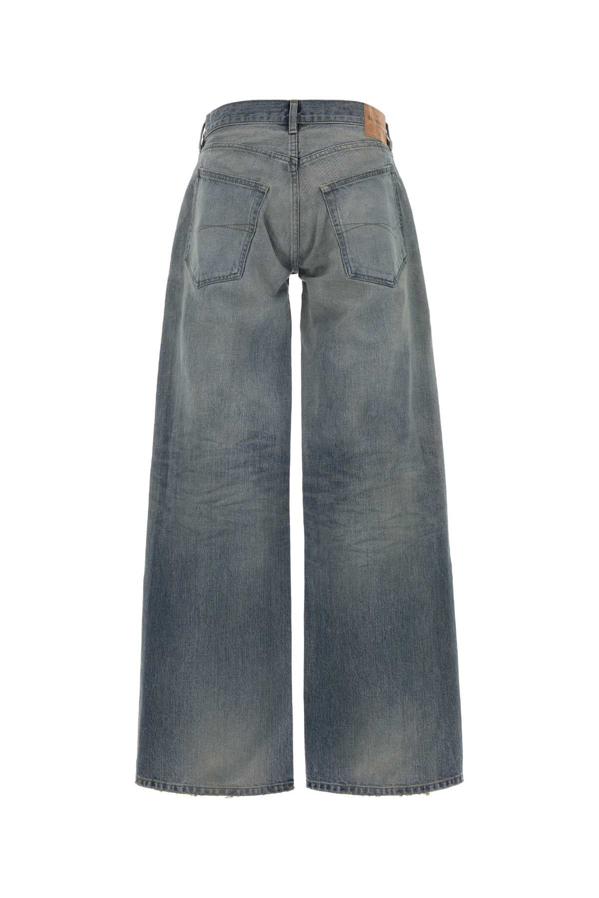 Balenciaga Women Denim Wide-Leg Jeans