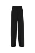Balenciaga Women Black Wool Wide-Leg Pant