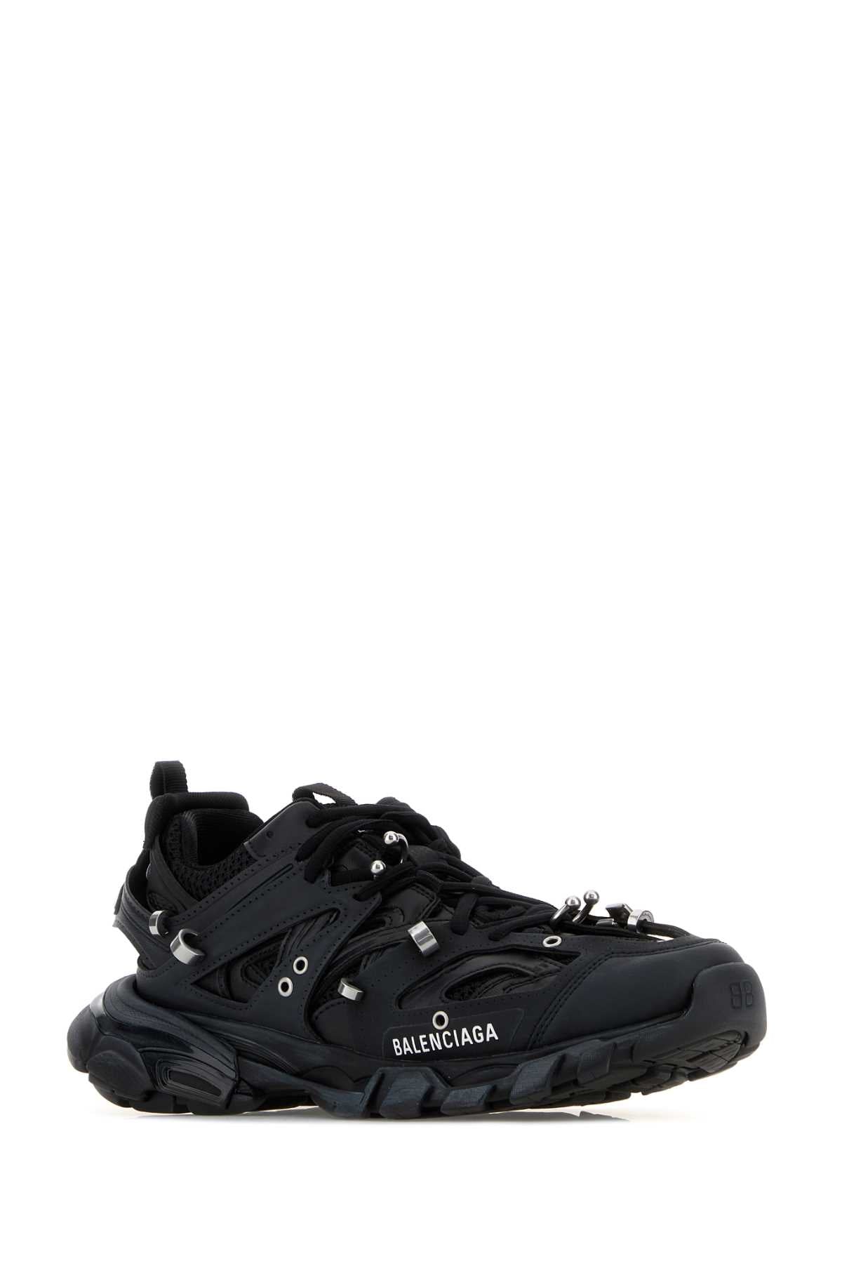Balenciaga Women Black Rubber And Fabric Track Piercieng Sneakers