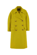 Balenciaga Women Yellow Wool Coat