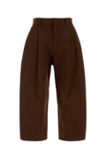 Balenciaga Men Chocolate Cotton Wide-Leg Pant