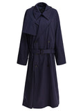 Balenciaga Women Cotton Coat Blue