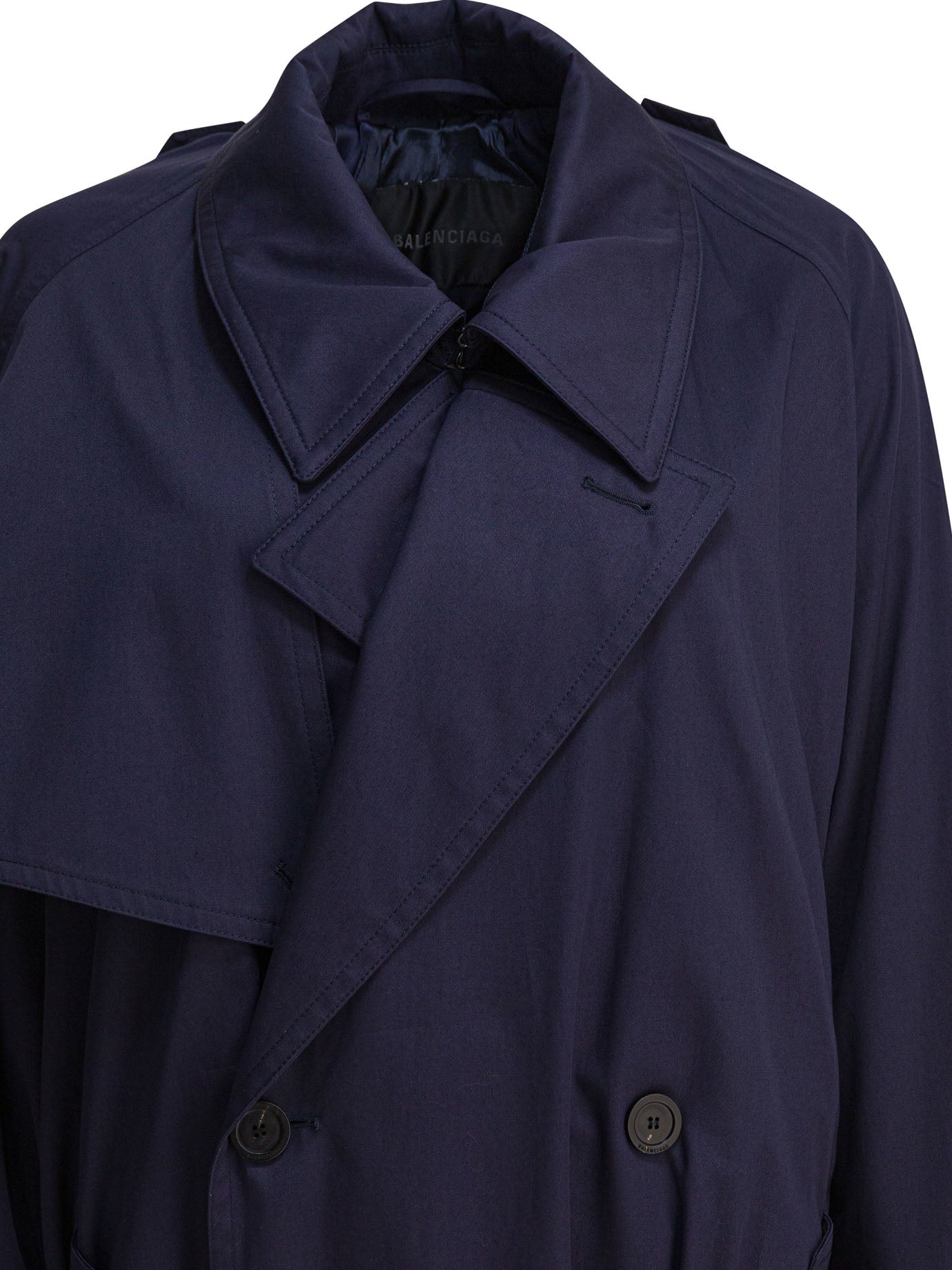 Balenciaga Women Cotton Coat Blue