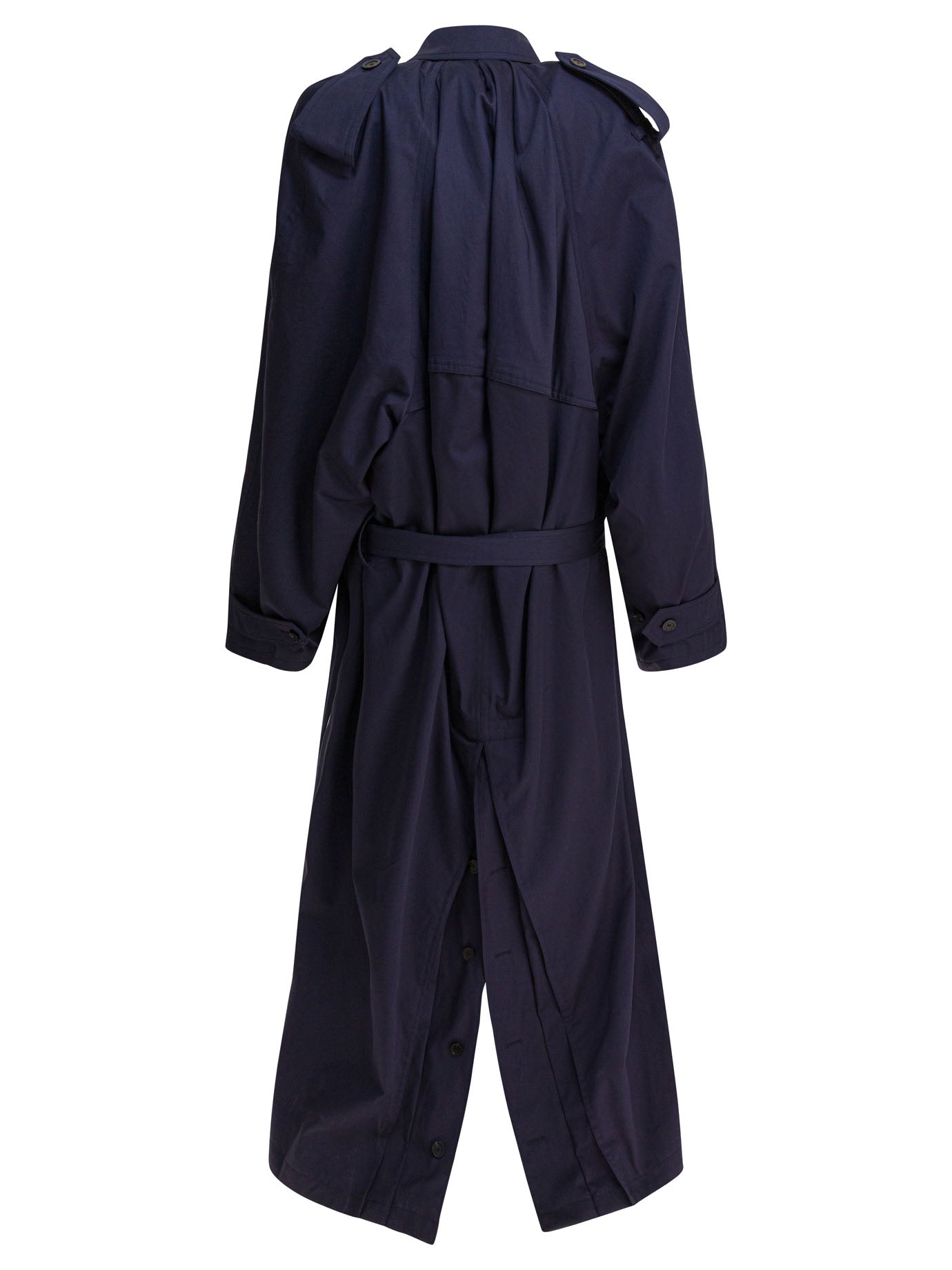 Balenciaga Women Cotton Coat Blue