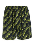 Balenciaga Men Creeper Viscose Yellow Shorts With Side Pockets For Men