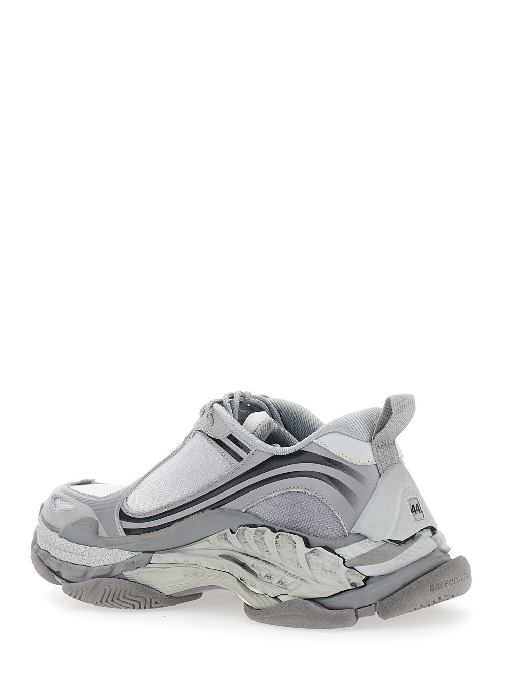 Balenciaga Men 'Triple S.2 ' Grey Sneakers With Logo On The Front And Back And Worn Effect In Leather For Men