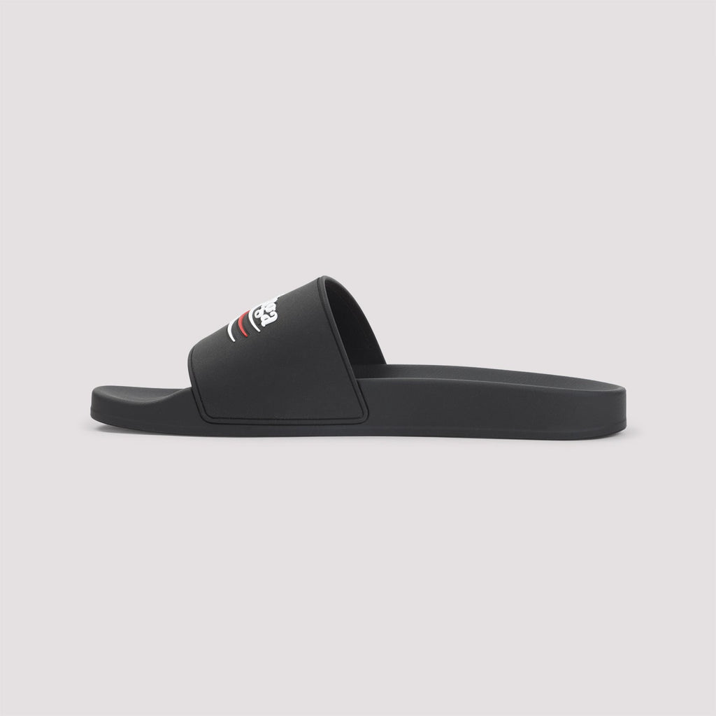 Balenciaga Pool Rubber Political Logo Slide Men