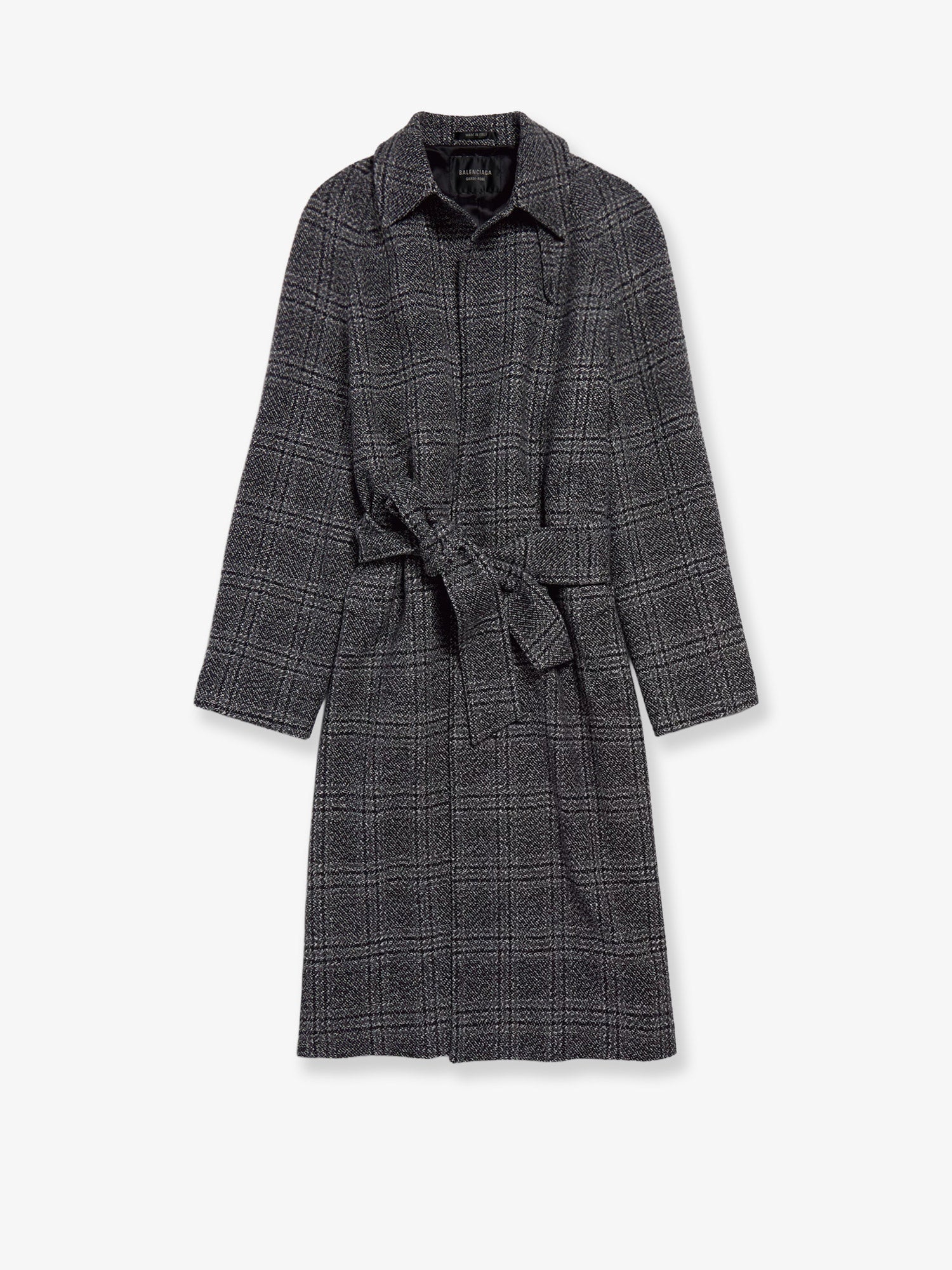 Balenciaga One Layer Raglan Wool women Coat Grey