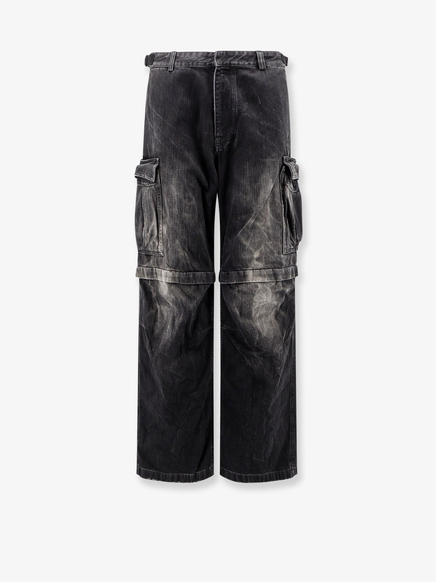 Balenciaga Cargo Black Denim Trousers Men