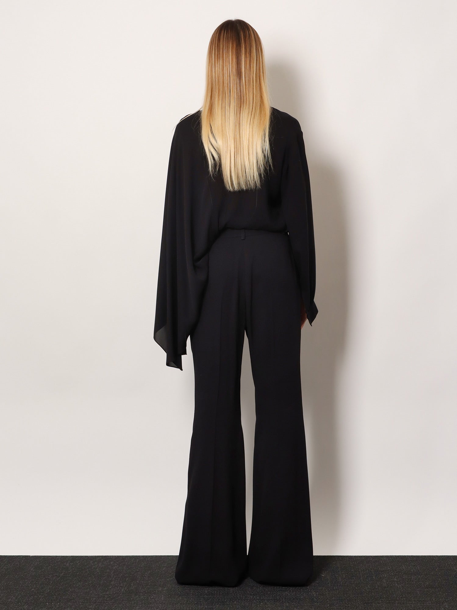 Balenciaga Women Viscose Trousers With Flared Bottom