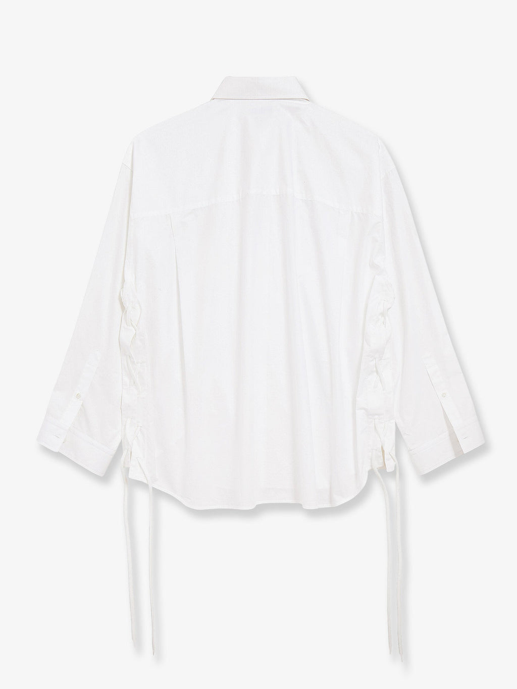 Balenciaga Lace-Up Cotton women shirt White