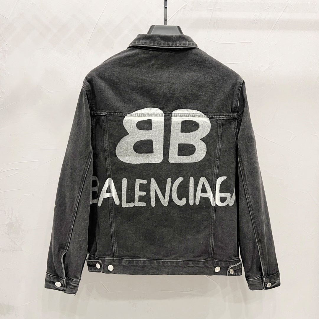 Balenciaga 2025SS BB logo Denim Jacket