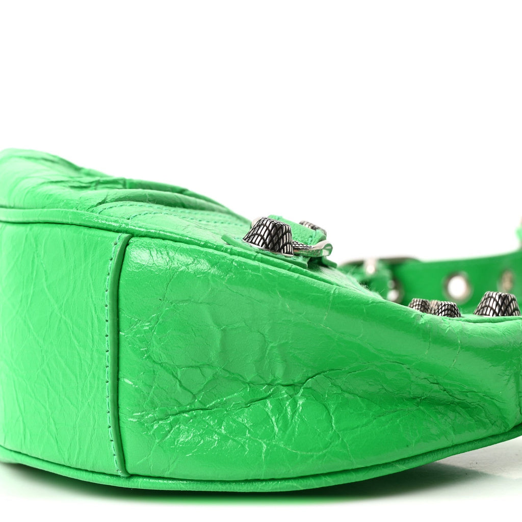 Agneau Arena Le Cagole Shoulder Bag XS Vivid Green