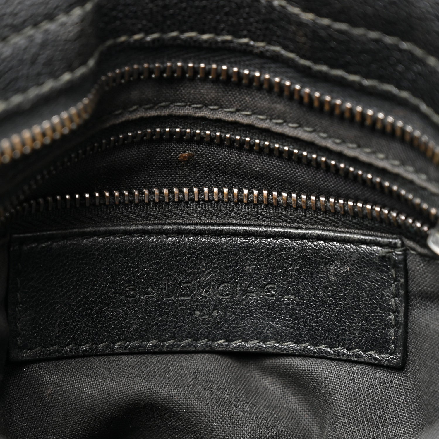 Chevre Gold Metallic Edge Hardware Mini City Black