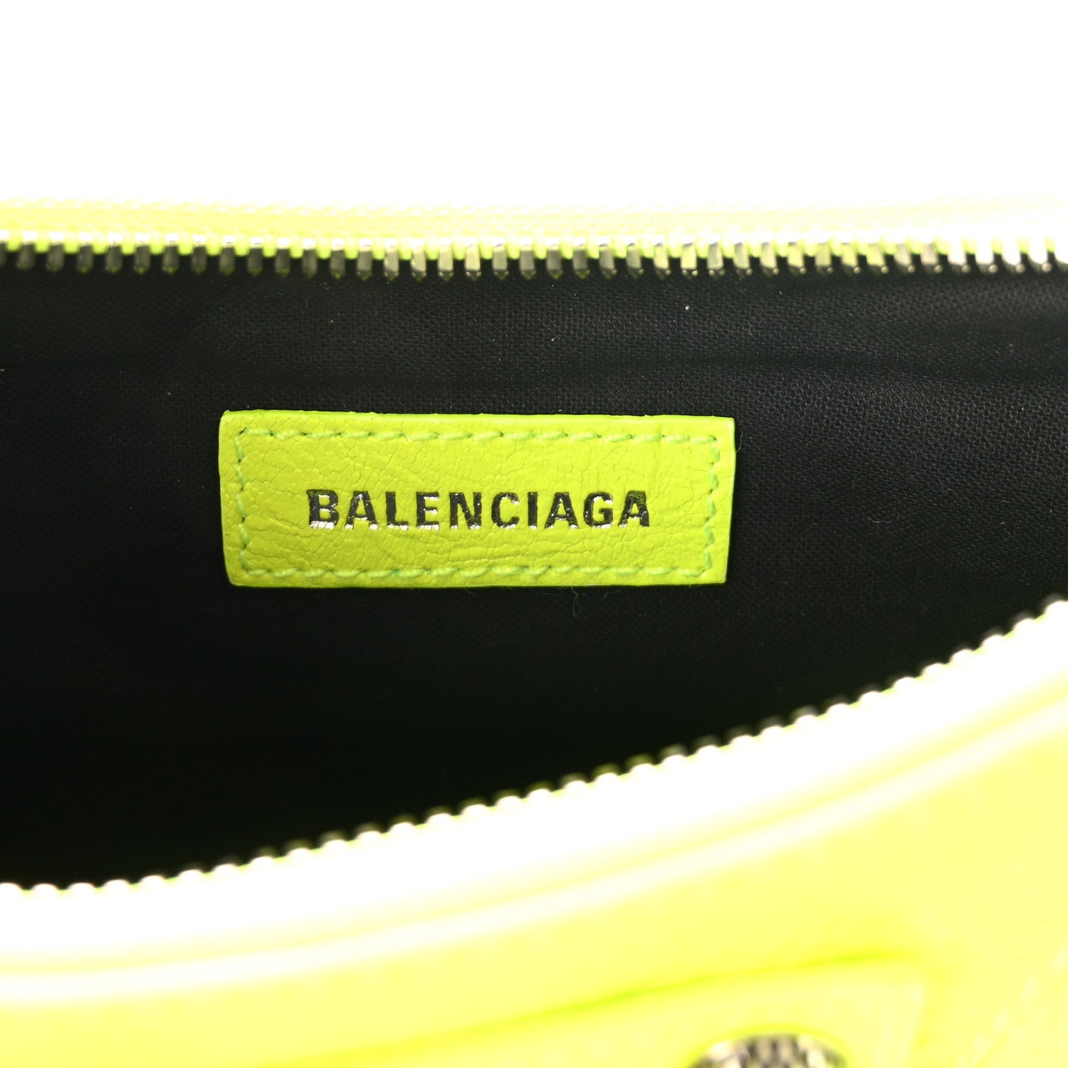 Agneau Arena Le Cagole Shoulder Bag XS Fluo Yellow