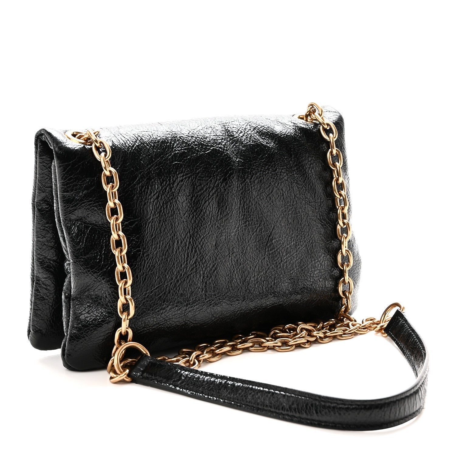 Arena Calfskin Medium Monaco Chain Shoulder Bag Black