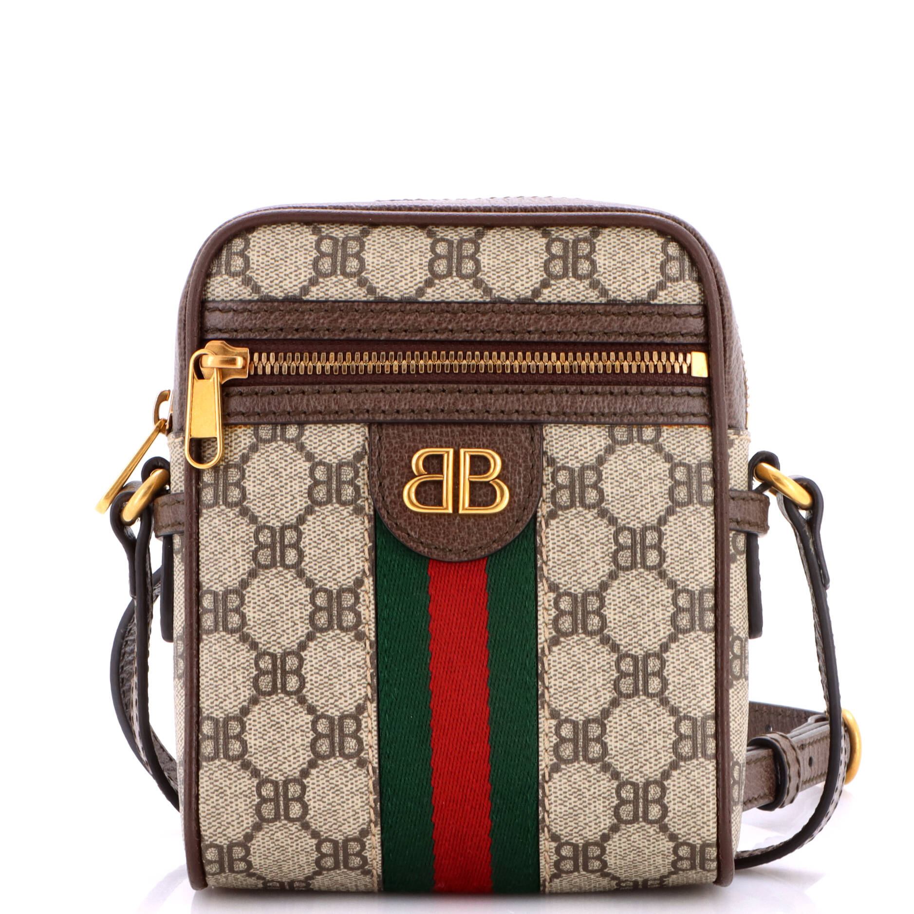x Gucci The Hacker Project Zip Messenger Bag BB Coated Canvas Mini