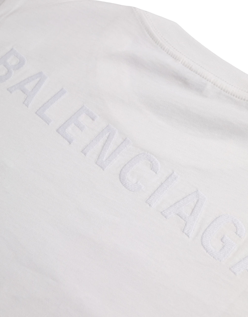 Balenciaga White Cotton Crew Neck Short Sleeves women T-shirt