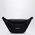 Balenciaga - Explorer black nylon belt bag with logo