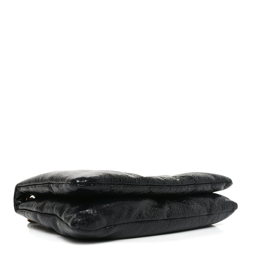 Arena Puffy Monaco Chain Shoulder Bag Black