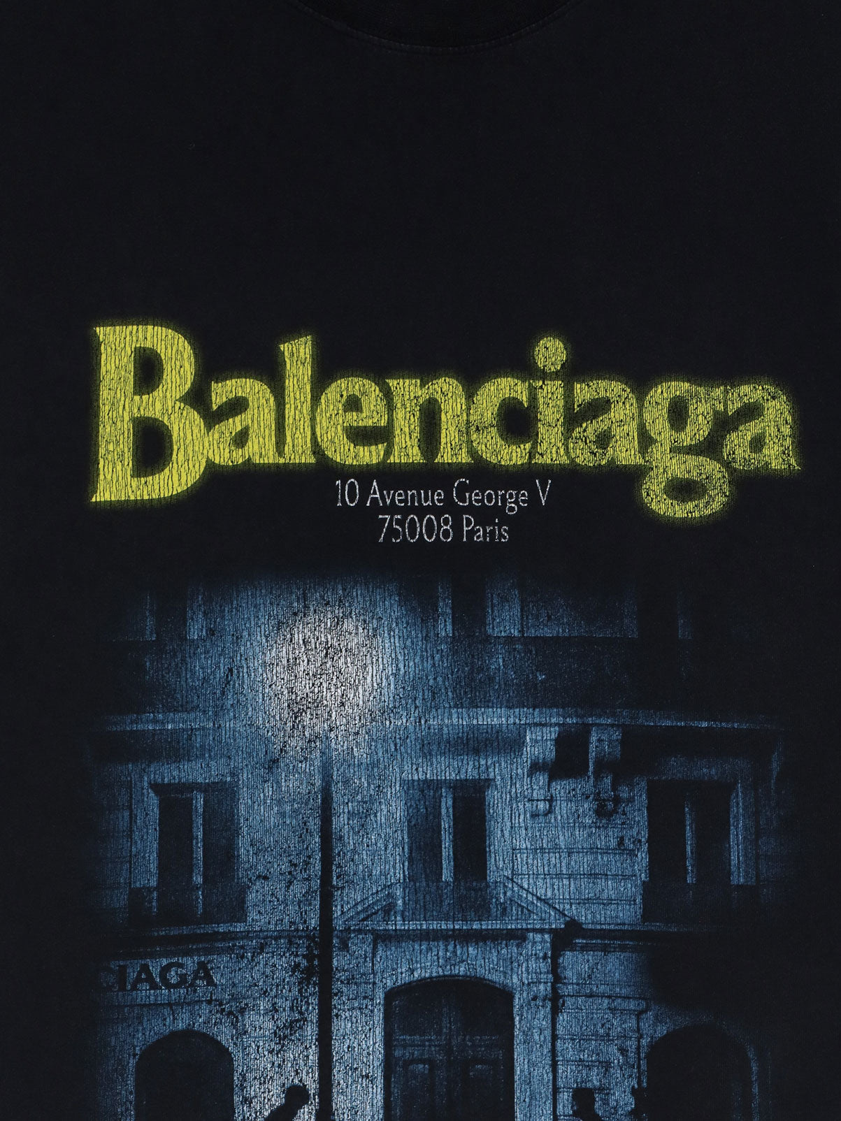 Balenciaga The Address Cotton T-Shirt Black