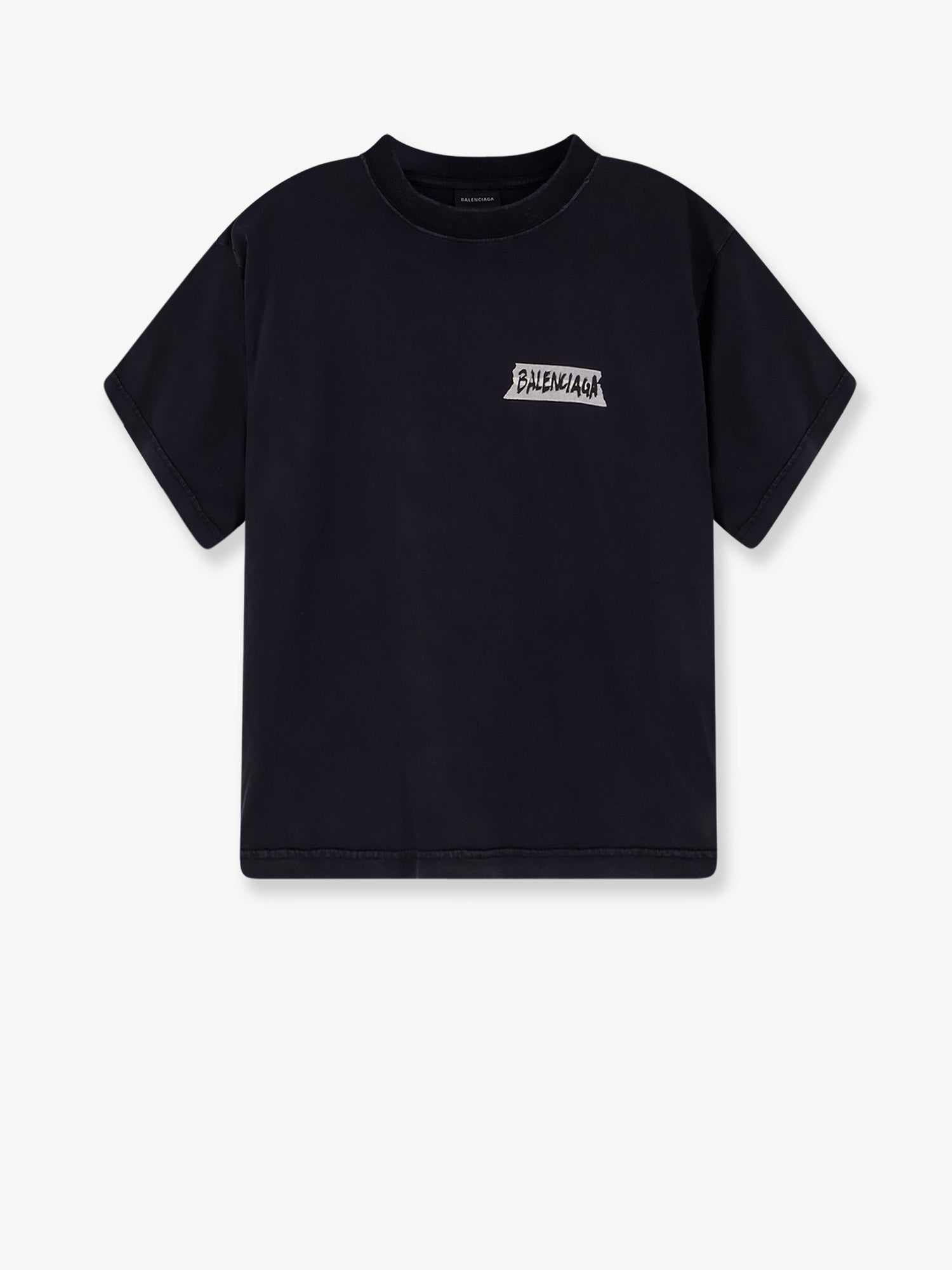 Balenciaga Women Used Effect Cotton T-Shirt