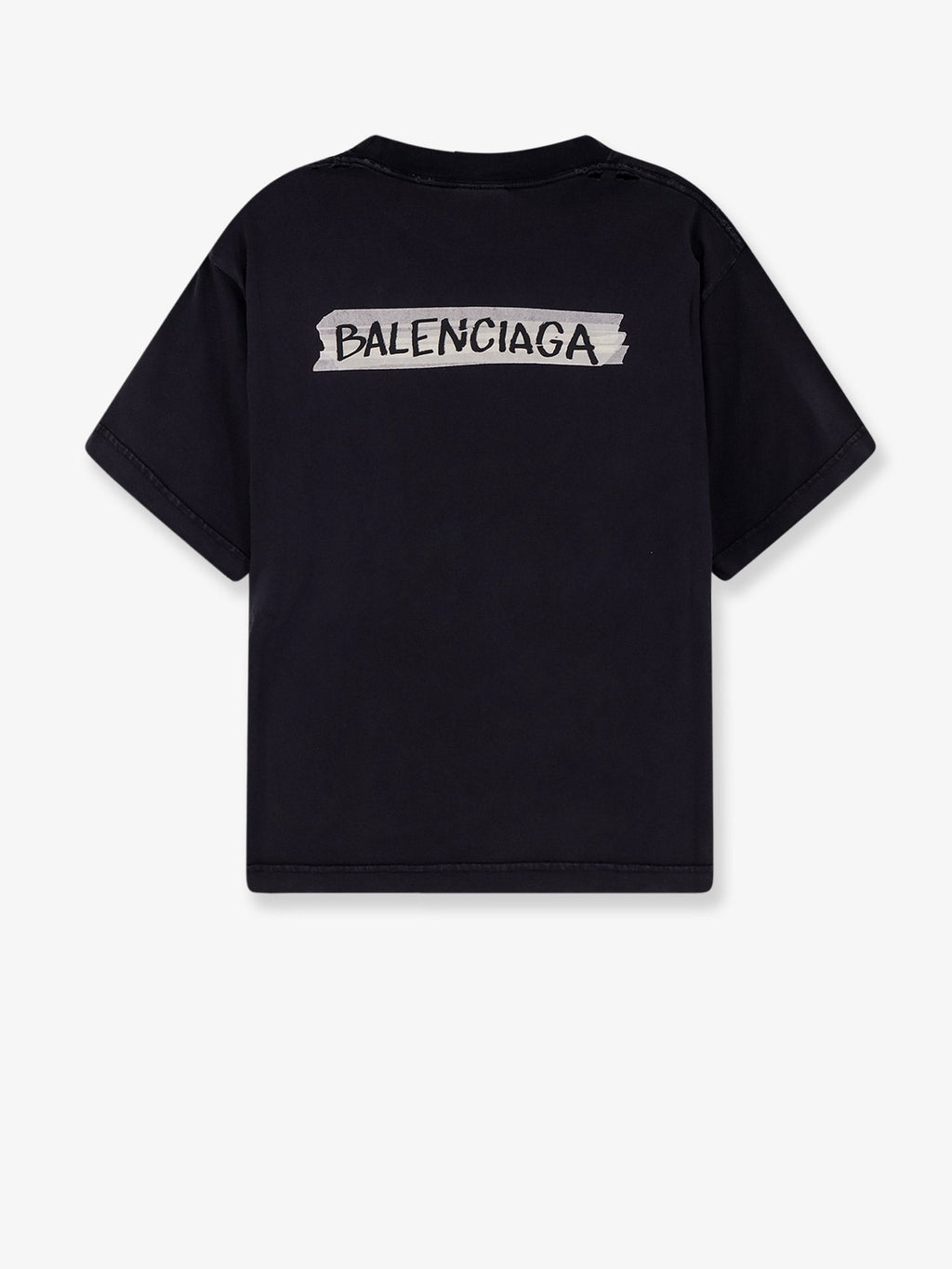 Balenciaga Women Used Effect Cotton T-Shirt