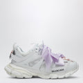 Balenciaga Track Bow Sneakers In Mixed Materials, White And Pink Women